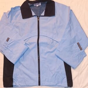 Ryka Sky Blue and Black Zip-Up Jacket Medium